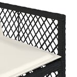 vidaXL Ensemble à manger de jardin 9Pièces coussins noir résine tressée