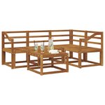 vidaXL Ensemble de canapés d'extérieur 5 Pièces Naturel