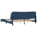 vidaXL Cadre de lit sans matelas bleu 200x200 cm tissu