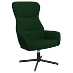 vidaXL Chaise de relaxation Vert foncé Velours