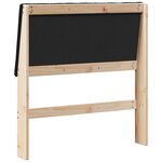 vidaXL Tête de lit capitonnée Noir 90 cm Pin massif
