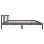 vidaXL Cadre de lit sans matelas gris bois massif 150x200 cm