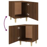 vidaXL Tables de chevet 2 Pièces Chêne marron Bois d'ingénierie