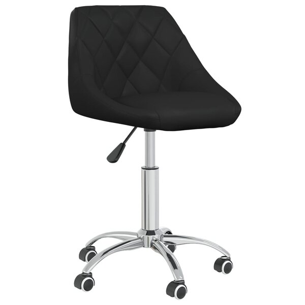 vidaXL Chaise de bureau pivotante Noir Similicuir