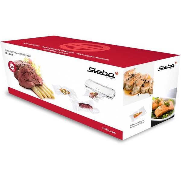 STEBA 932400 Lot de 50 sachets 28 x 40 cm pour machine a vide d'air