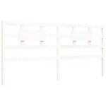 vidaXL Cadre de lit sans matelas blanc bois massif