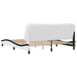 vidaXL Cadre de lit sans matelas blanc et noir 180x200 cm similicuir