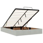 vidaXL Cadre de lit ottoman et matelas gris clair 140x190 velours