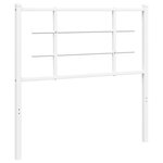 vidaXL Tête de lit métal blanc 100 cm