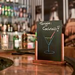 Ardoise de table ELEGANT 28 x 32 cm Acajou SECURIT