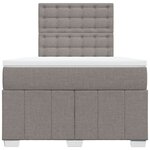 vidaXL Sommier à lattes de lit avec matelas taupe 120x190 cm tissu