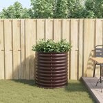 vidaXL Jardinière surélevée Marron 80 x 80 x 81 cm Acier