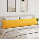 vidaXL Coussins de canapé 2 Pièces Jaune clair 200 x 40 cm