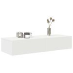 vidaXL Étagère murale avec tiroirs blanc 100x36x19cm bois d'ingénierie