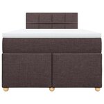 vidaXL Sommier à lattes de lit avec matelas Marron foncé 120x200 cm