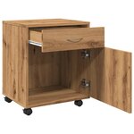 vidaXL Armoire roulante chêne artisanal 45x38x54 cm bois d'ingénierie