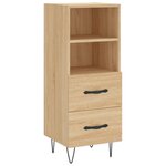 vidaXL Buffet haut Chêne sonoma 34 5x34x180 cm Bois d'ingénierie