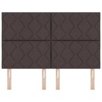 vidaXL Tête de Lit en Tissu Geometric Manuel Marron foncé 160 cm tissu