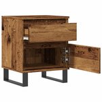 vidaXL Table de chevet vieux bois 40x35x50 cm bois d’ingénierie