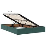 vidaXL Lit avec rangement et matelas Vert foncé 140 x 190 cm Velours