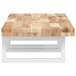 vidaXL Étagère de vasque murale acier et bois massif d'acacia