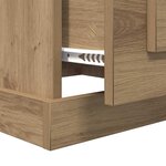 vidaXL Table basse Chêne artisanal 50 x 50 x 35 cm Bois d'ingénierie