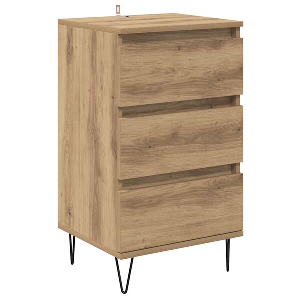 vidaXL Buffet Chêne artisanal 40 x 35 x 70 cm Bois d'ingénierie et fer