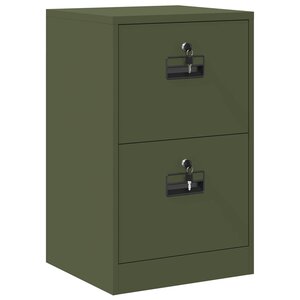 vidaXL Cabinet de Dossier avec tiroir Vert olive 44 x 50 x 106.5 cm