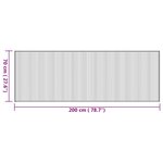 vidaXL Tapis rectangulaire naturel 70x200 cm bambou