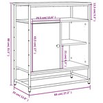 vidaXL Buffet chêne fumé 69x35x80 cm bois d'ingénierie