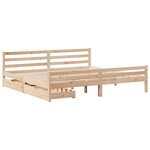 vidaXL Cadre de lit sans matelas 200x200 cm bois massif de pin