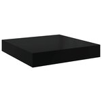 vidaXL Étagère murale flottante 2 Pièces Noir brillant 40x23x3 8 cm MDF