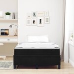 vidaXL Cadre de lit avec matelas Noir 120 x 200 cm tissu