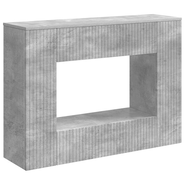 vidaXL Table console Gris Béton 101 x 29 x 74 cm Bois d’ingénierie