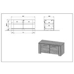 Germania Armoire à chaussures 95 7x40 3x44 45 cm Chêne de Navarre
