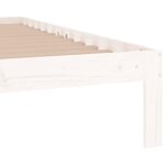 vidaXL Cadre de lit Blanc Bois massif 75x190 cm Petit simple