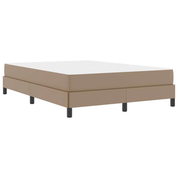 vidaXL Lit avec matelas Cappuccino 140 x 190 cm Faux cuir