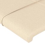 vidaXL Tête de lit avec oreilles Crème 163x23x78/88 cm Tissu