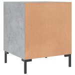 vidaXL Tables de chevet 2 Pièces gris béton 40x40x50 cm bois d’ingénierie