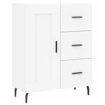 vidaXL Buffet haut Blanc 69 5x34x180 cm Bois d'ingénierie