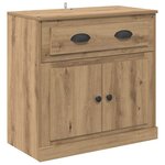 vidaXL Buffets avec tiroir 2 Pièces Chêne artisanal 70 x 35 5 x 67 5 cm