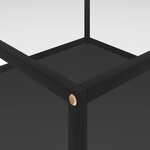 Vidaxl table basse transparent et noir 80x80x35 cm verre trempé