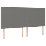 vidaXL Sommier à lattes de lit avec matelas Gris foncé 180x200cm Tissu