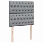 vidaXL Sommier à lattes de lit avec matelas gris clair 80x200 cm tissu