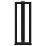 vidaXL Pieds de table console en T  2 pièces  noir  25 x 28 x (72-73) cm  acier