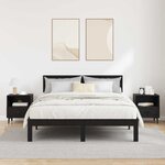 vidaXL Cabinet de chevet 2 Pièces Chêne noir 40 x 35 x 47.5 cm