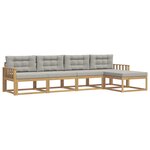 vidaXL Ensemble de canapés d'extérieur 4 pc Blanc et gris clair