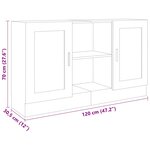 vidaXL Buffet Gris béton 120x30 5x70 cm Bois d'ingénierie