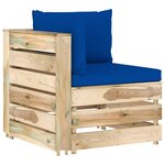 vidaXL Canapé d'angle sectionnel avec coussins Bois imprégné de vert