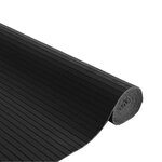 vidaXL Tapis rectangulaire noir 80x400 cm bambou